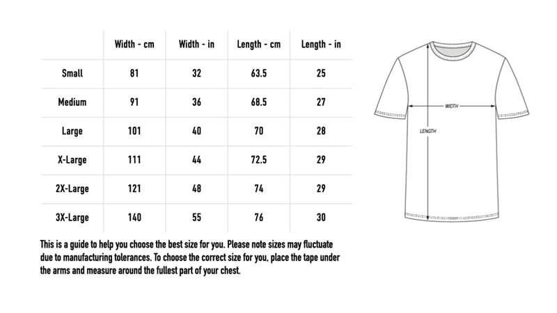 Size chart for I Hope I'm Yours Stonewash Tee