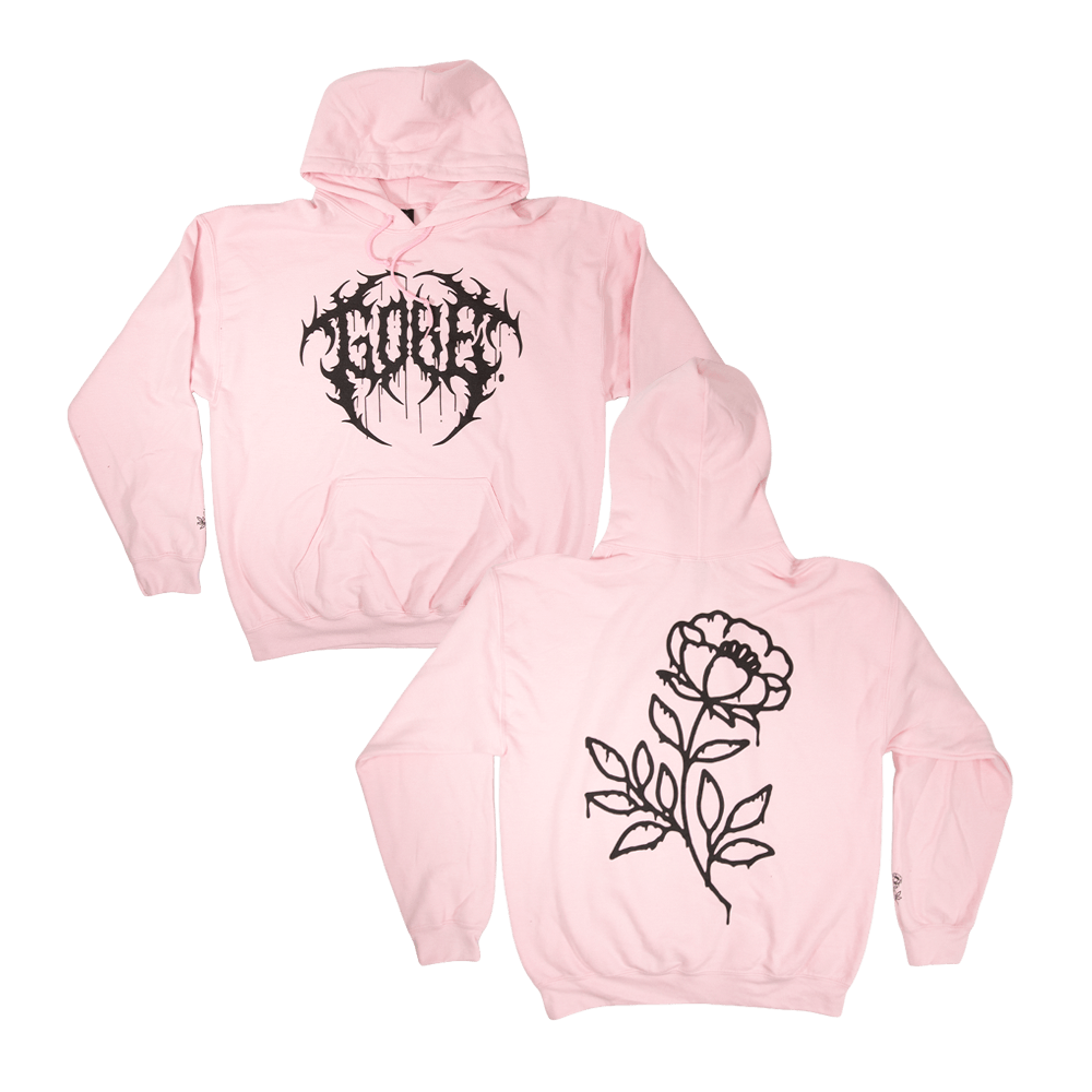 Death Metal Hoodie - Light Pink